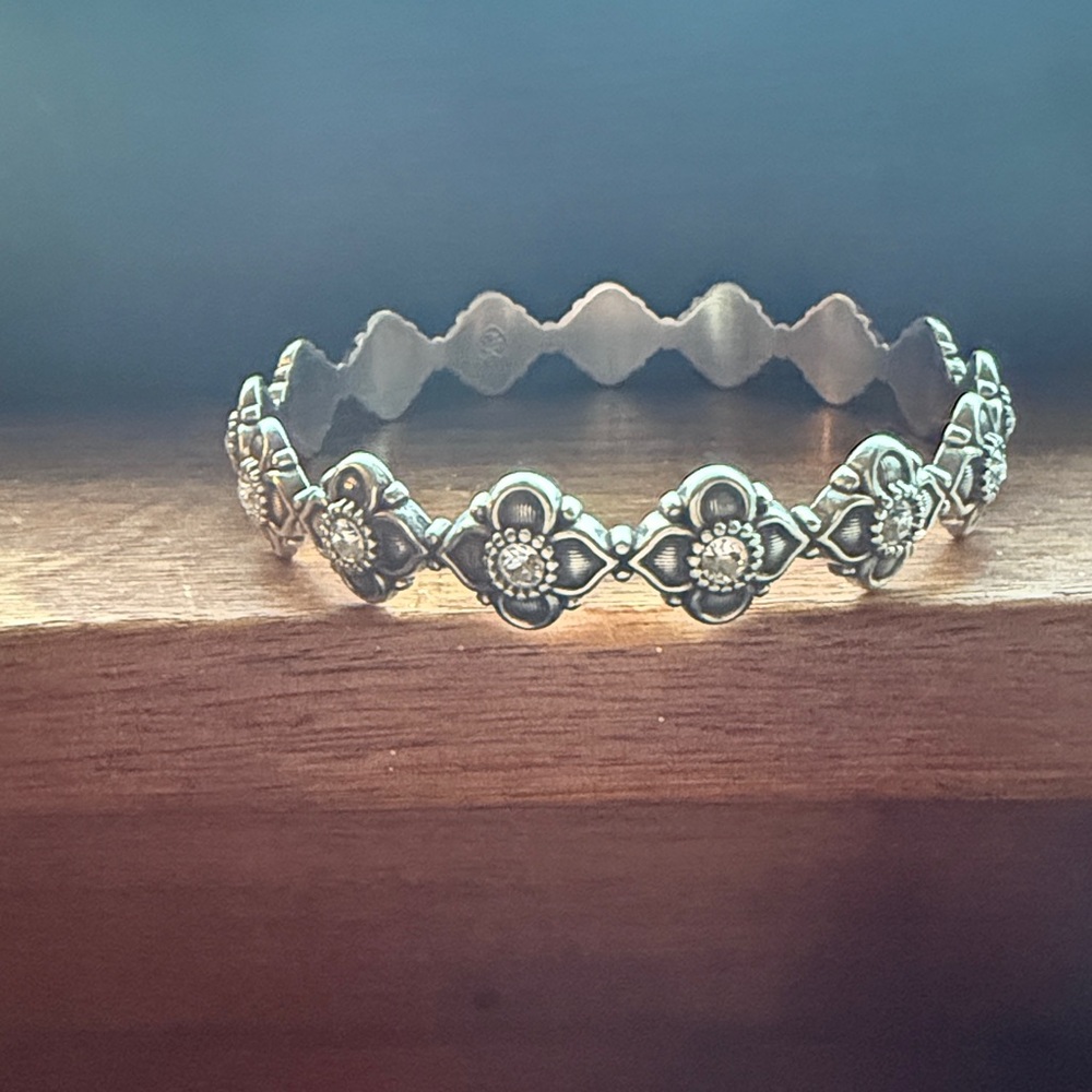 Brighton Silver Floral Bracelet